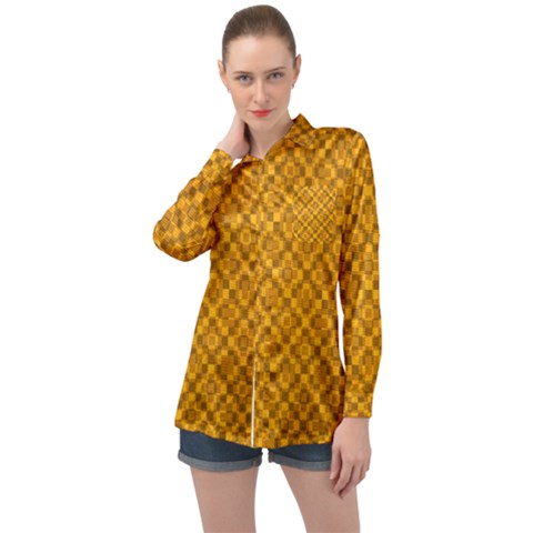 Golden 12 Long Sleeve Satin Shirt by impacteesstreetweargold