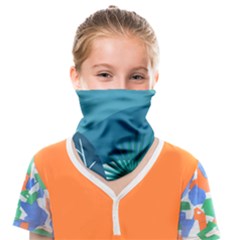 Illustration Of Palm Leaves Waves Mountain Hills Face Covering Bandana (kids)