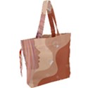 Online Woman Beauty Brown Drawstring Tote Bag View2