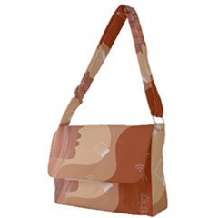 Online Woman Beauty Brown Full Print Messenger Bag (s)