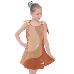 Online Woman Beauty Brown Kids  Tie Up Tunic Dress by Mariart
