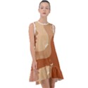 Online Woman Beauty Brown Frill Swing Dress View1