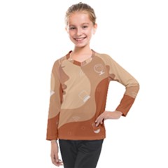 Online Woman Beauty Brown Kids  Long Mesh Tee