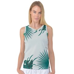 Illustrations Foliage Background Border Women s Basketball Tank Top