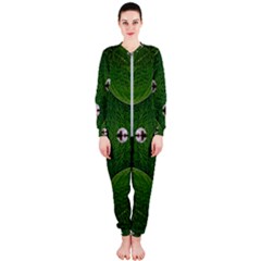 One Island In A Safe Environment Of Eternity Green Onepiece Jumpsuit (ladies)  by pepitasart