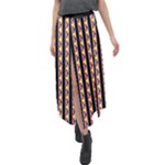 Kente Stripes Velour Split Maxi Skirt