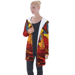 Dragon Metallizer Longline Hooded Cardigan