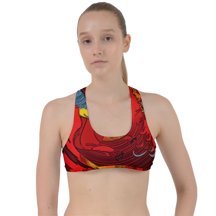 Dragon Metallizer Criss Cross Racerback Sports Bra