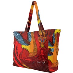 Dragon Metallizer Simple Shoulder Bag by HermanTelo