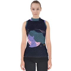 Zodiak Virgo Horoscope Astrology Mock Neck Shell Top by Alisyart