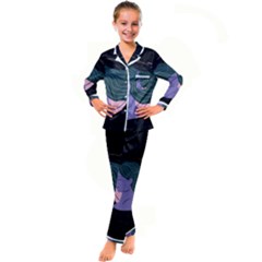 Zodiak Virgo Horoscope Astrology Kid s Satin Long Sleeve Pajamas Set