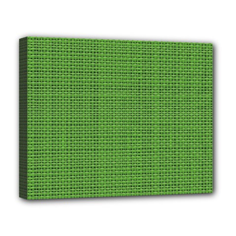 Green Knitting Deluxe Canvas 20  X 16  (stretched) by goljakoff