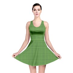Green Knitting Reversible Skater Dress
