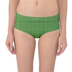 Green Knitting Mid-waist Bikini Bottoms by goljakoff