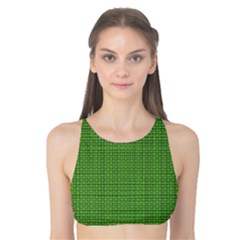 Green Knitting Tank Bikini Top by goljakoff