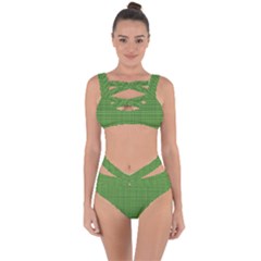 Green Knitting Bandaged Up Bikini Set  by goljakoff