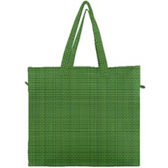 Green Knitting Canvas Travel Bag by goljakoff