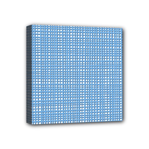 Blue Knitting Mini Canvas 4  X 4  (stretched) by goljakoff