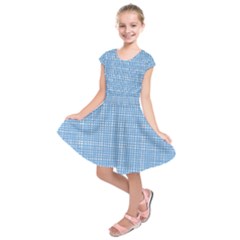 Blue Knitting Kids  Short Sleeve Dress by goljakoff