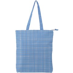 Blue Knitting Double Zip Up Tote Bag by goljakoff