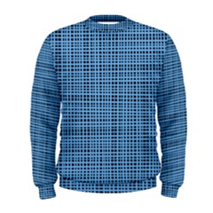 Blue Knitting Pattern Men s Sweatshirt by goljakoff