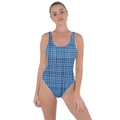 Blue Knitting Pattern Bring Sexy Back Swimsuit