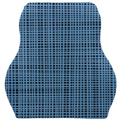 Blue Knitting Pattern Car Seat Velour Cushion  by goljakoff
