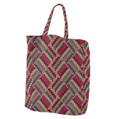 Geometric Knitting Giant Grocery Tote by goljakoff