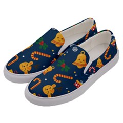 Christmas Love 2 Men s Canvas Slip Ons by designsbymallika