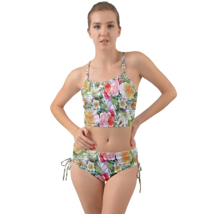 Vintage flowers Mini Tank Bikini Set