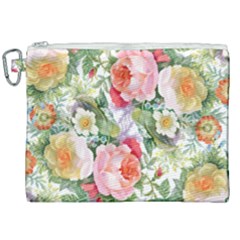 Vintage Flowers Canvas Cosmetic Bag (xxl) by goljakoff