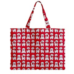 Cute Winter Bear Zipper Mini Tote Bag by designsbymallika