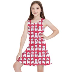 Cute Winter Bear Kids  Lightweight Sleeveless Dress