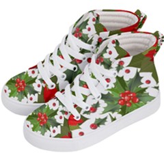 Christmas Berries Kids  Hi-top Skate Sneakers by goljakoff