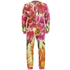 Retro Flowers Onepiece Jumpsuit (men)  by goljakoff
