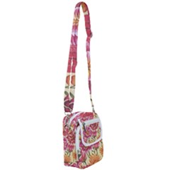 Retro Flowers Shoulder Strap Belt Bag by goljakoff