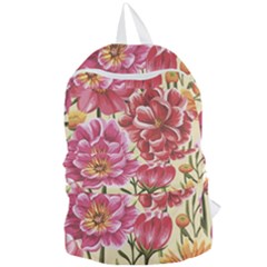Retro Flowers Foldable Lightweight Backpack by goljakoff