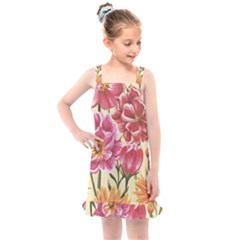 Retro Flowers Kids  Overall Dress by goljakoff