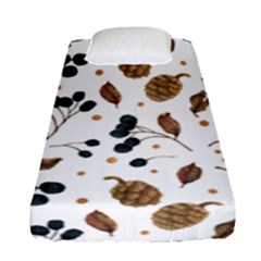 Pine Cones Love Christmas Candles Fitted Sheet (single Size) by designsbymallika