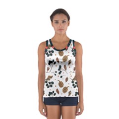 Pine Cones Love Christmas Candles Sport Tank Top  by designsbymallika