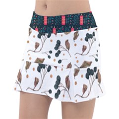 Pine Cones Love Christmas Candles Tennis Skorts by designsbymallika