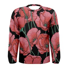 Red Flowers Men s Long Sleeve Tee by goljakoff