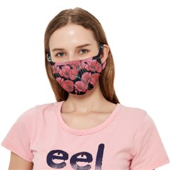 Red Flowers Crease Cloth Face Mask (adult) by goljakoff