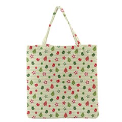 Cute Christmas Pattern Grocery Tote Bag