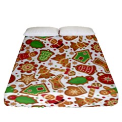 Christmas Love 6 Fitted Sheet (Queen Size)