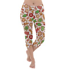 Christmas Love 6 Lightweight Velour Capri Yoga Leggings