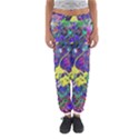 vibrant abstract floral/rainbow color Women s Jogger Sweatpants View1