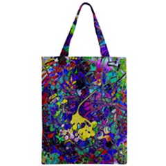 Vibrant Abstract Floral/rainbow Color Zipper Classic Tote Bag by dressshop