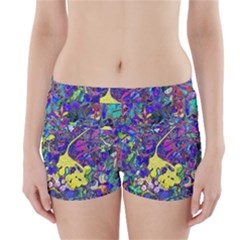 Vibrant Abstract Floral/rainbow Color Boyleg Bikini Wrap Bottoms by dressshop