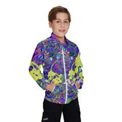 Vibrant Abstract Floral/rainbow Color Kids  Windbreaker
